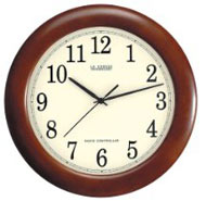 La Crosse Technology WT-3122A 12 1/2-Inch Wood Atomic Analog Clock