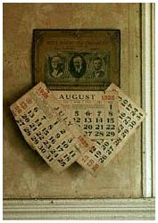 Old Wall Calendar in Farmhouse