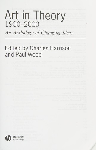 Art in Theory 1900-2000