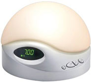 BioBrite Sunrise Clock Advanced Model with White Noise, Pearl