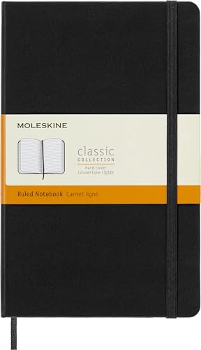 Moleskine Classic Notebook, Hard Cover, Large, Ruled, Black