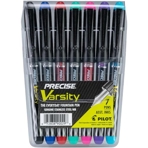 Pilot Varsity Disposable Fountain Pen, 7-Color Pack
